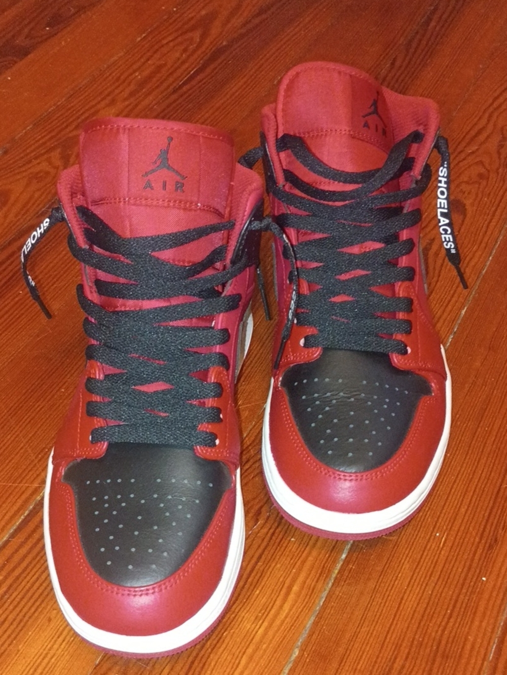 Jordan Men's High-Top Sneakers in Red and Black